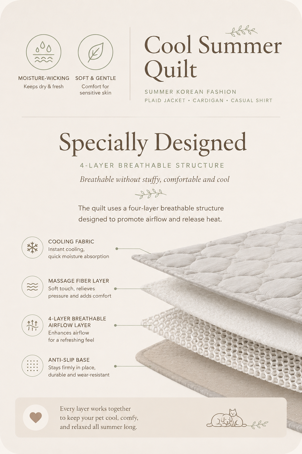 the cooling mat — for slow summer naps.